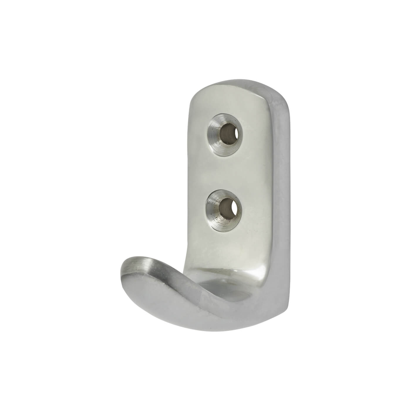 Heavy Duty Single Coat Hook 45mm Satin Chrome IronmongeryDirect